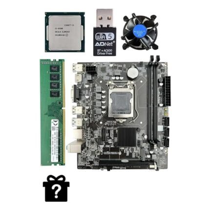 PreSolve| H110 Motherboard Combo- i5-6500 Processor, 8GB DDR4 RAM, Mysterious Product, WiFi+Bluetooth 5.0, Free CPU Fan.